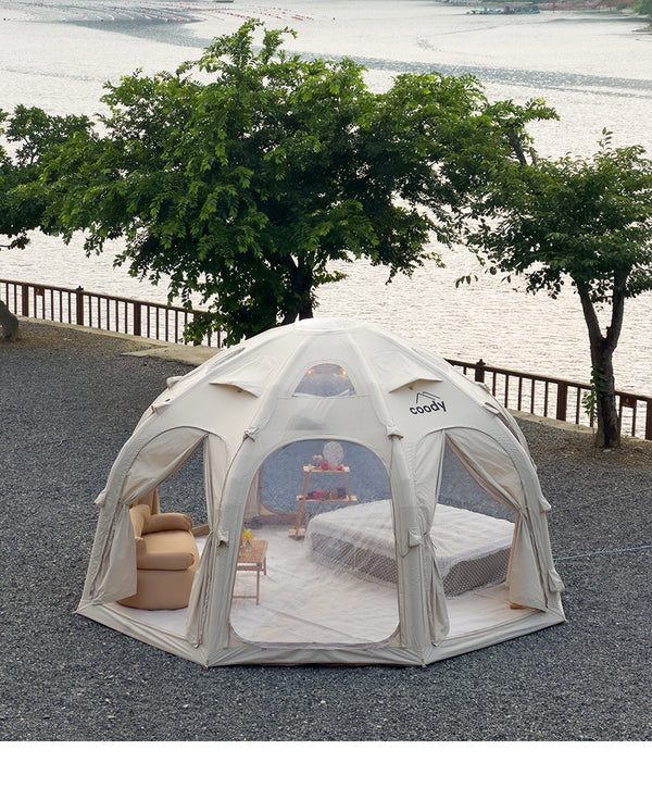 co air tent Coody Aurora Dome inflatable Air Tent, Instant Setup No poles Green