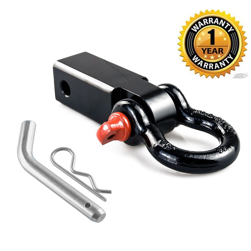 Recovery Hitch Receiver with 4750kg bow shackle