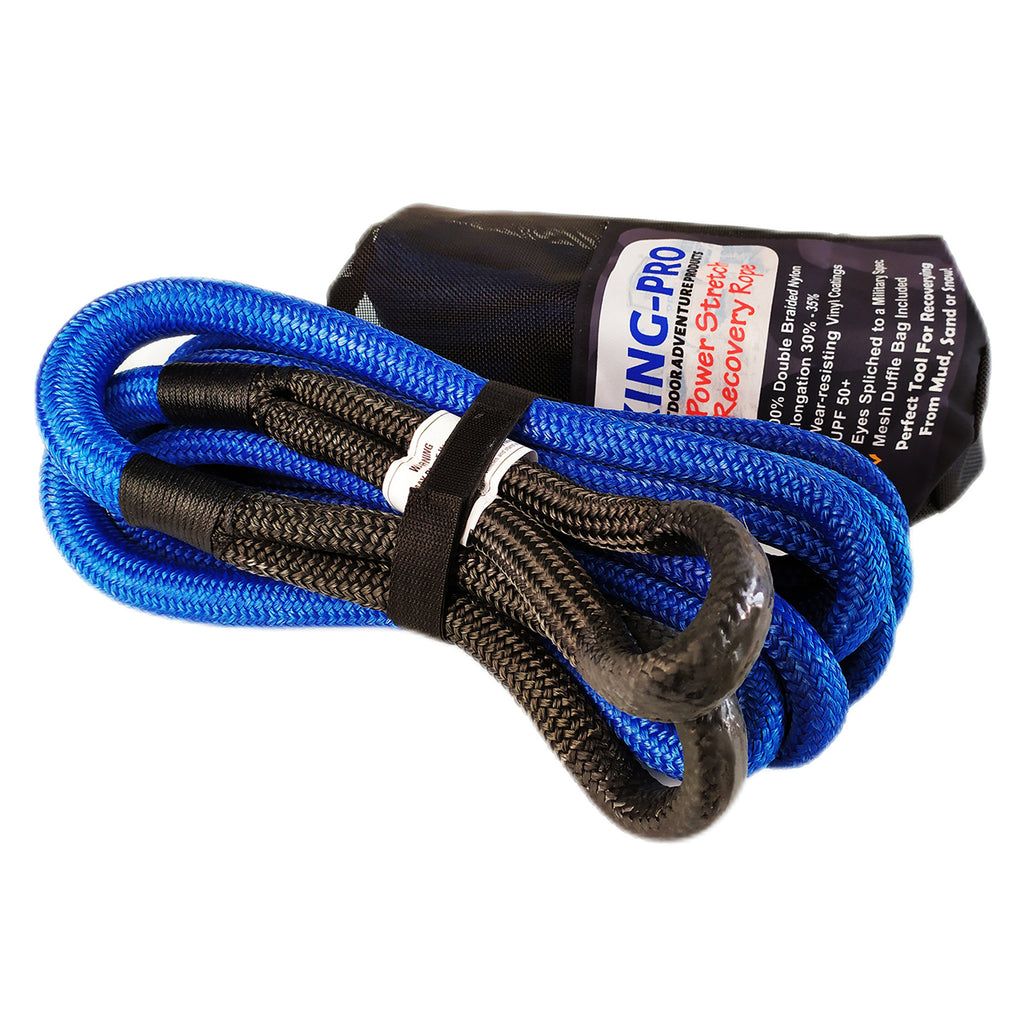 KING-PRO Kinetic Recovery Rope 9m x 19mm x 13T Blue | Kiwi 4WD Explore