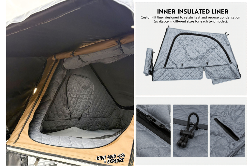 K4E Summit Lodge 1600 rooftop tent thermal liner | Kiwi 4WD Explore