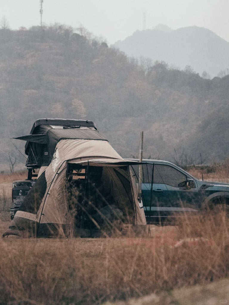 Extra Wide Tent + Annex Combo - Hard Shell SummitLodge 1900 Rooftop Tent