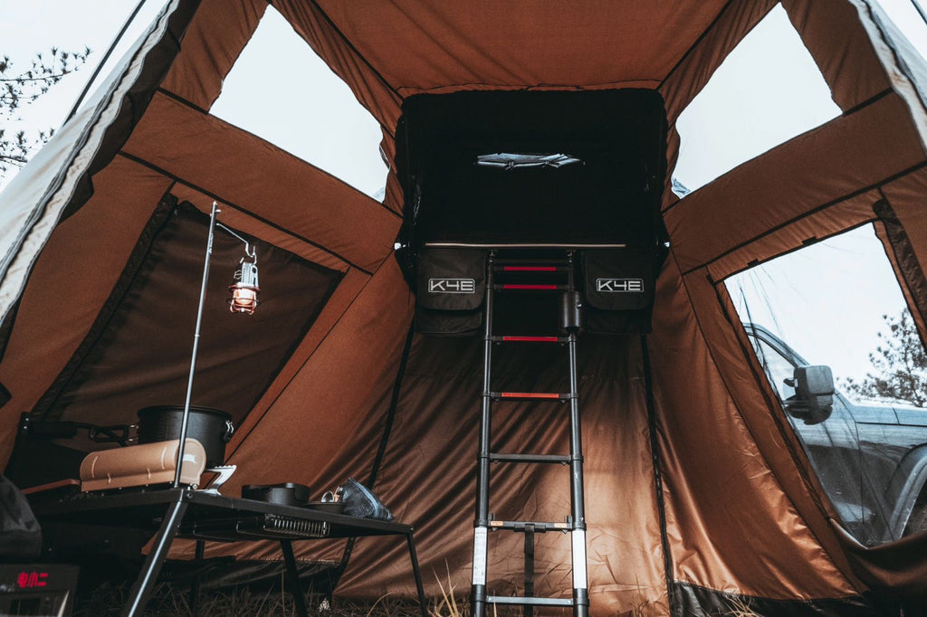 K4E Tent + Annex Combo - Hard Shell SummitLodge 1600 Rooftop Tent