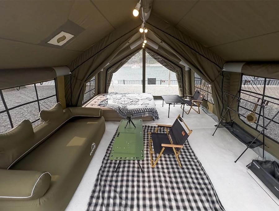 Coody inflatable Air Tent 13.6， Instant Setup No poles Black