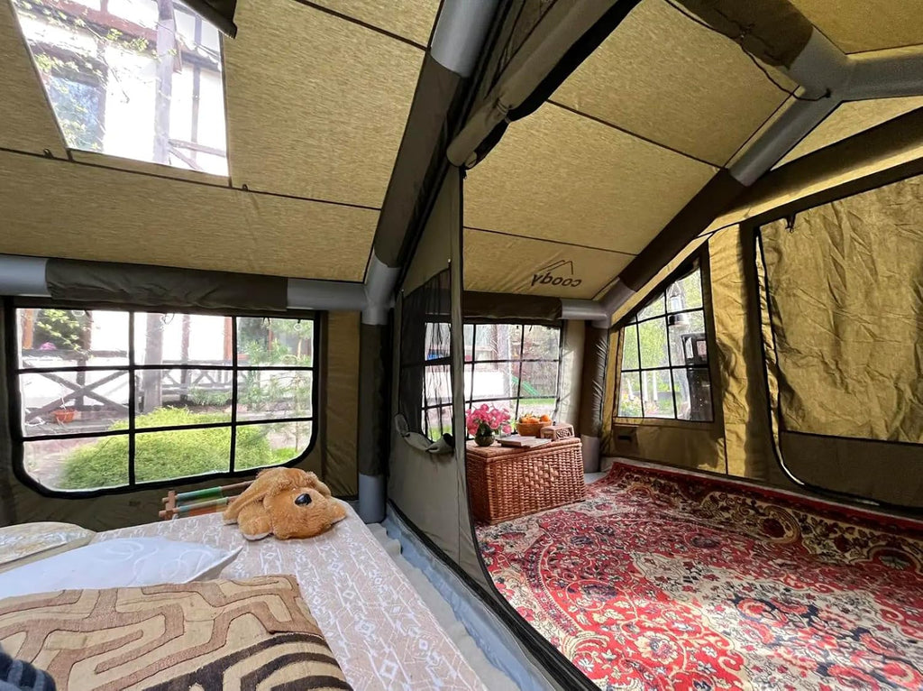 Coody inflatable Air Tent 13.6, Instant Setup No poles Green