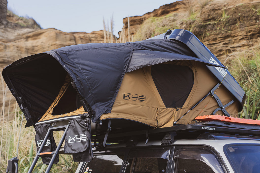 K4E Tent + Awning Combo - Hard Shell SummitLodge 1900 Rooftop Tent