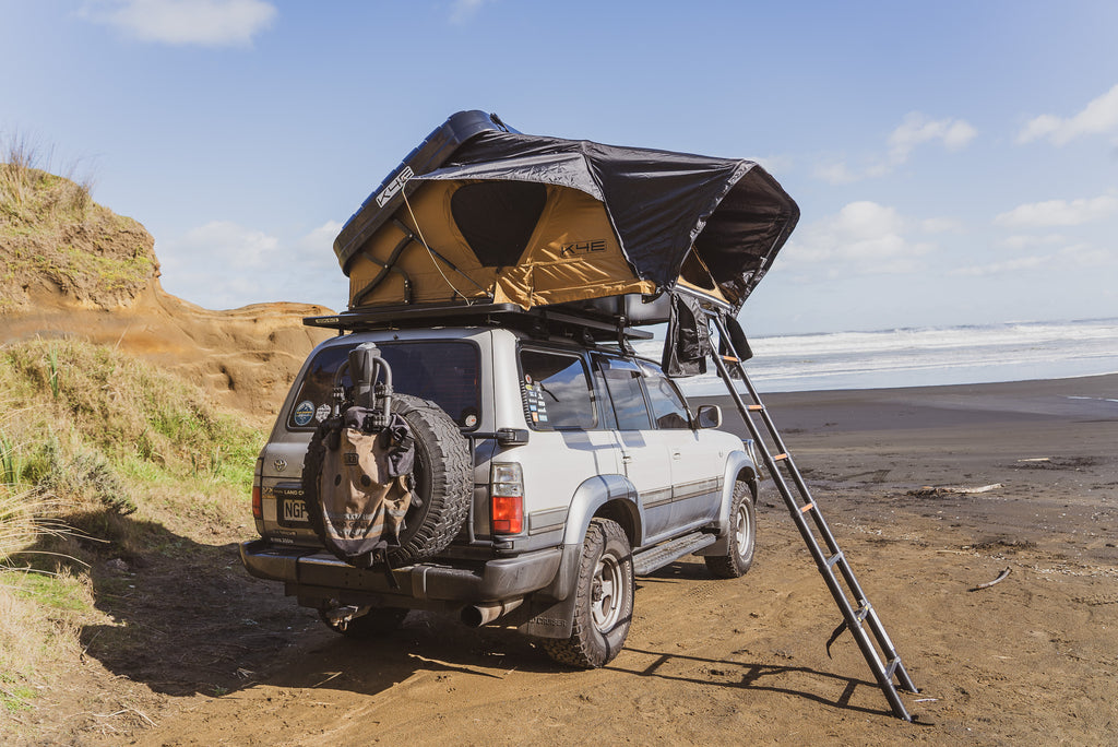 K4E Tent + Awning Combo - Hard Shell SummitLodge 1600 Rooftop Tent