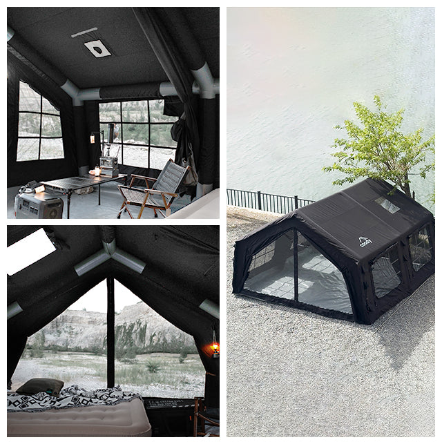 Coody inflatable Air Tent 13.6， Instant Setup No poles Black