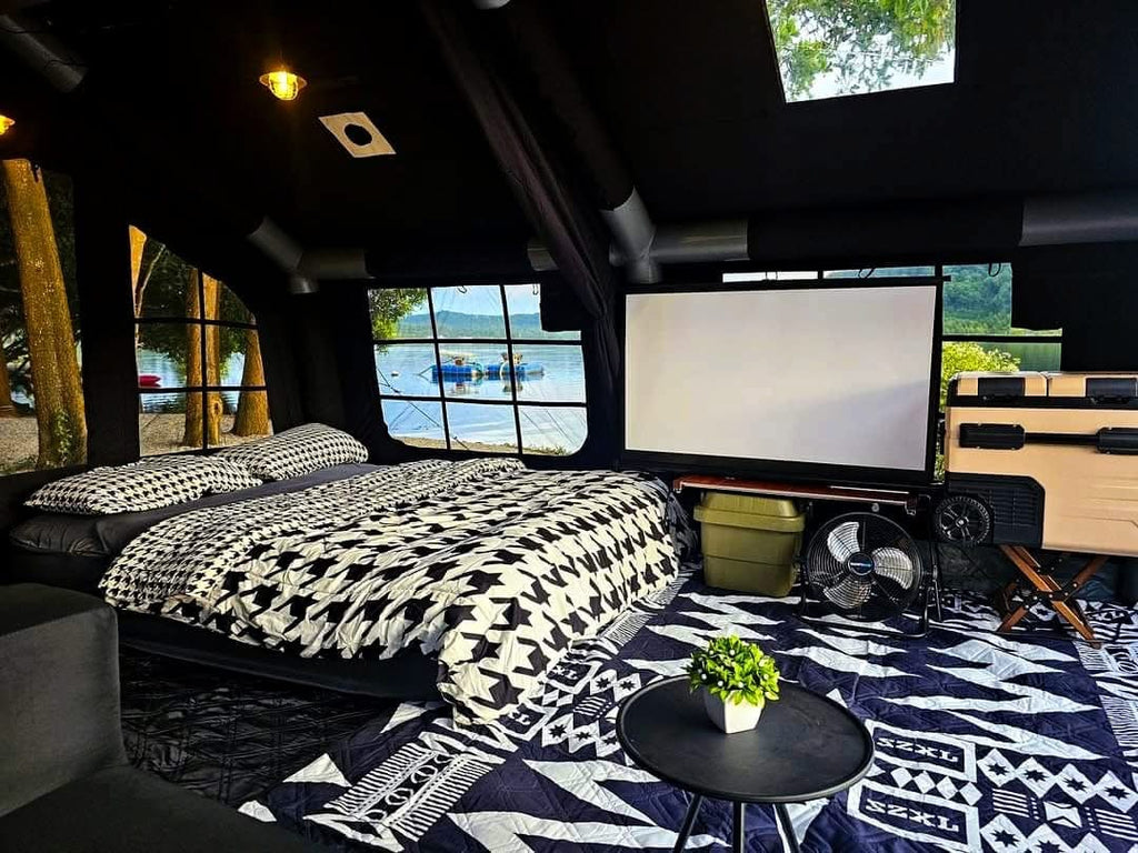 Coody inflatable Air Tent 13.6， Instant Setup No poles Black