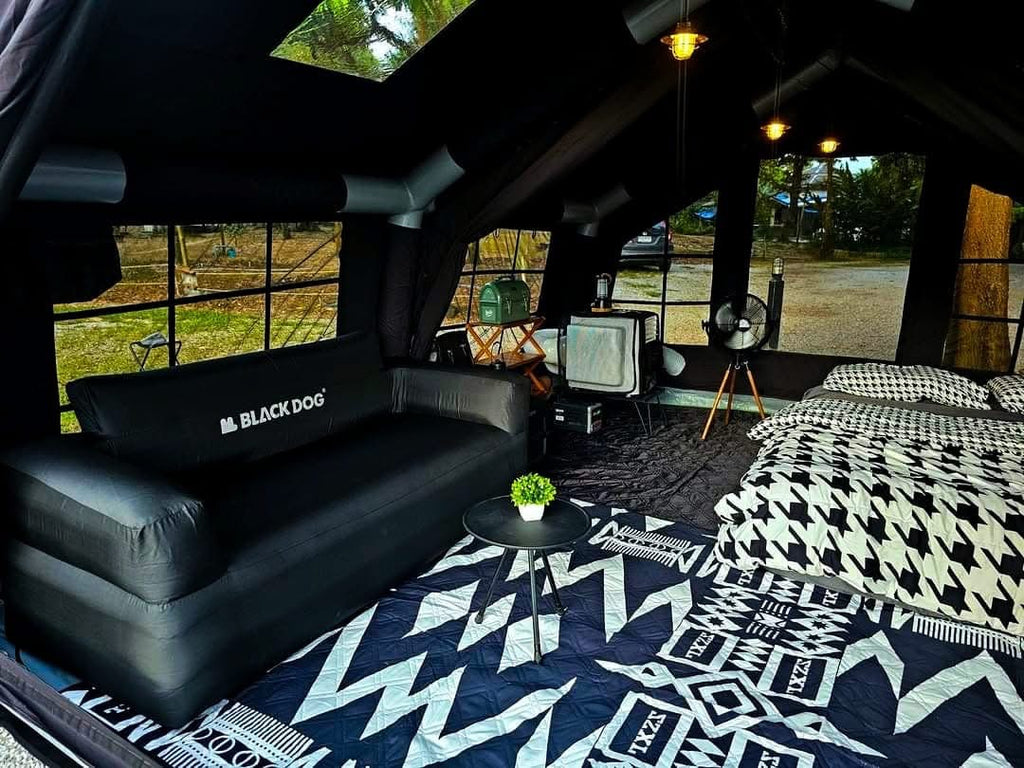 Coody inflatable Air Tent 13.6， Instant Setup No poles Black