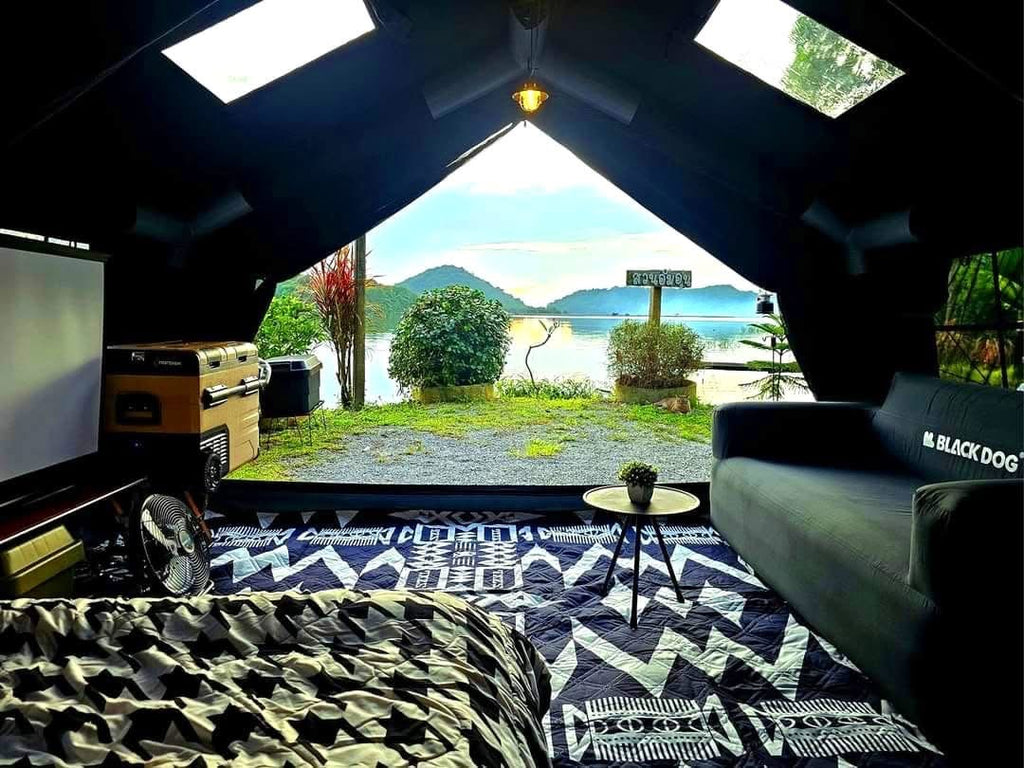 Coody inflatable Air Tent 13.6， Instant Setup No poles Black