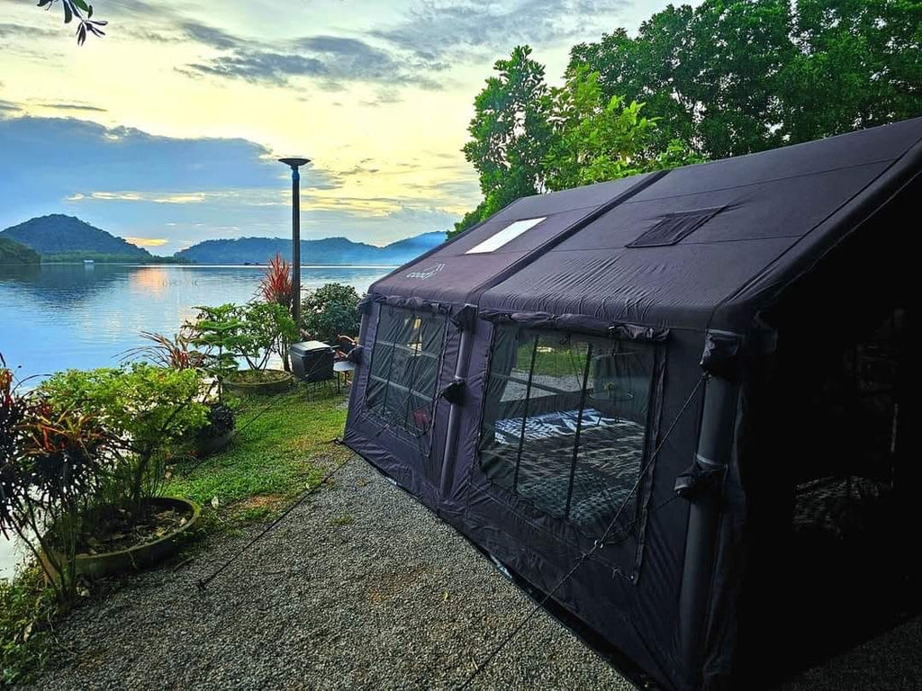 Coody inflatable Air Tent 13.6， Instant Setup No poles Black