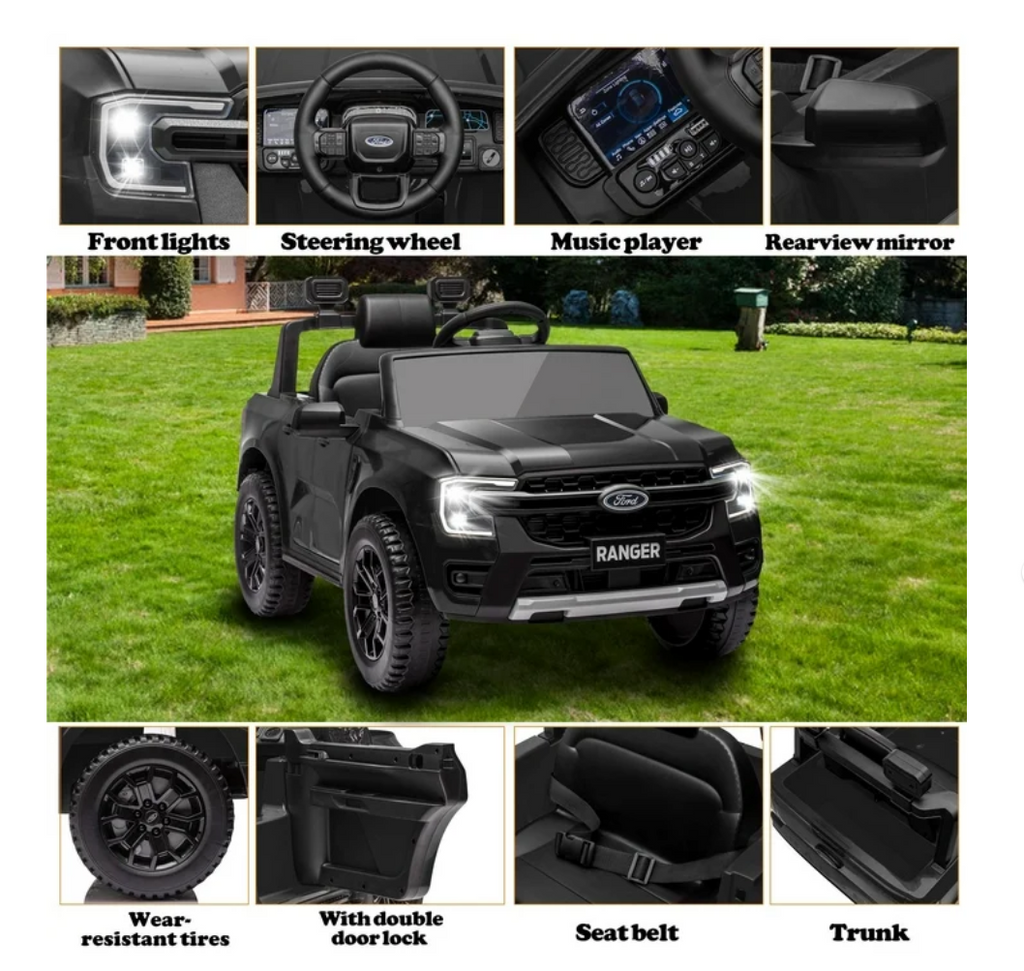 Ford next gen ranger Ride on car black