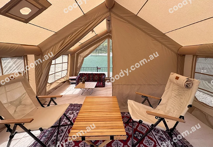 Coody inflatable Air Tent 13.6， Instant Setup No poles Black