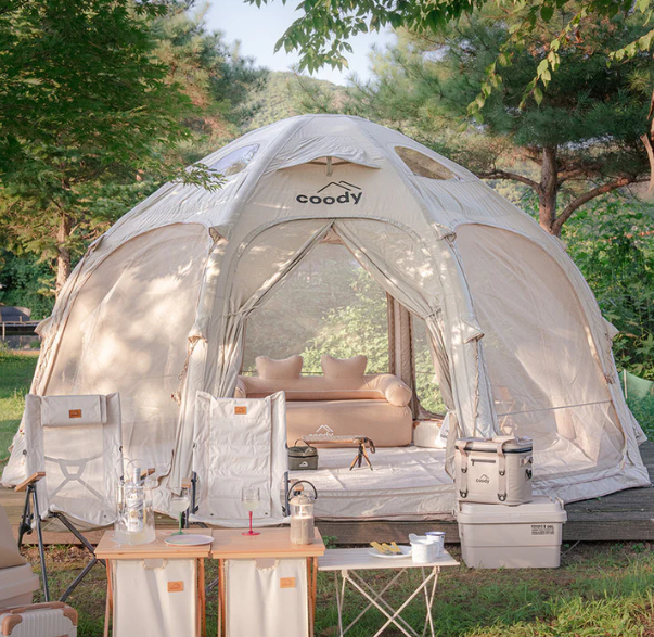 Coody Aurora Dome inflatable Air Tent, Instant Setup No poles Green