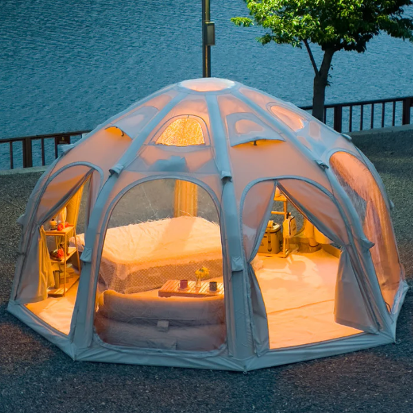 co air tent Coody Aurora Dome inflatable Air Tent, Instant Setup No poles Green
