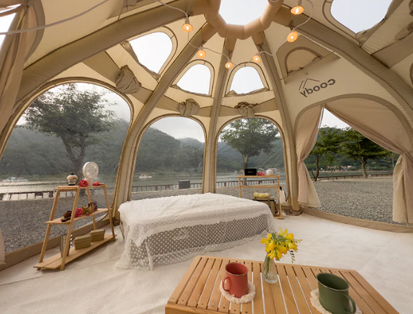 Coody Aurora Dome inflatable Air Tent, Instant Setup No poles Green