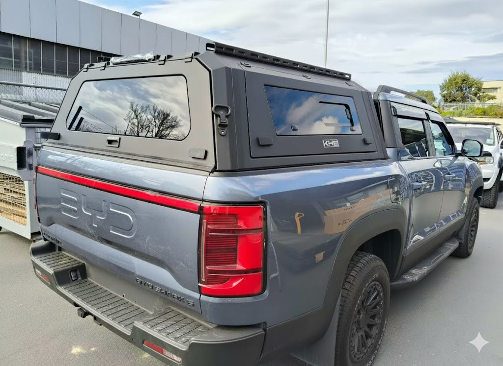 Include Installation BYD Shark Aluminium Canopy - Slide View