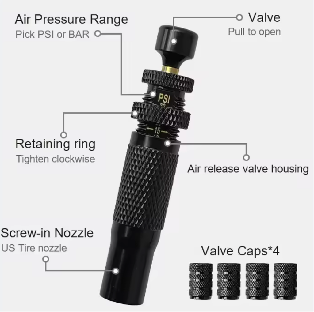 4pcs deflator valve kit