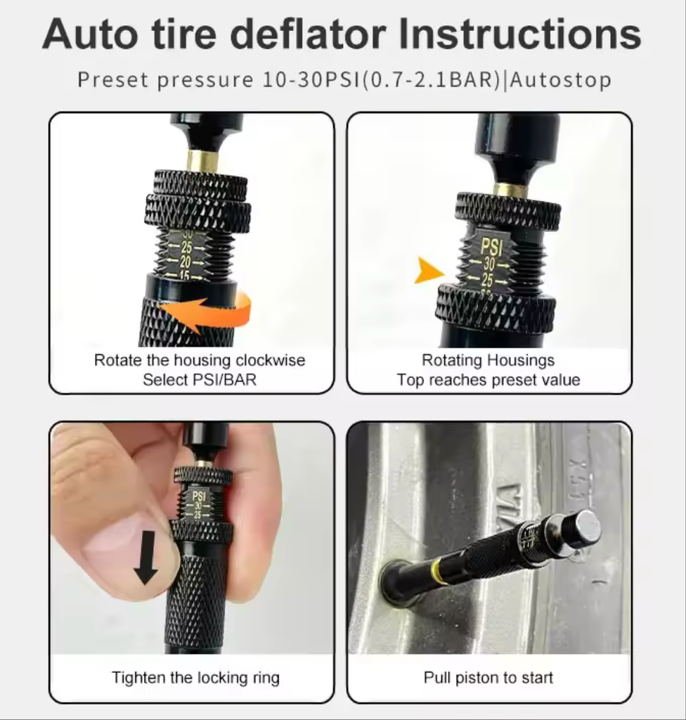 4pcs deflator valve kit
