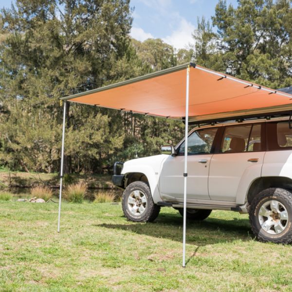 ALL-TOP AWNING 2.0M X 2.5M ROOFTOP PULL-OUT RETRACTABLE 4X4 WEATHER-PROOF UV50+ SIDE AWNING FOR JEEP/SUV/TRUCK/VAN