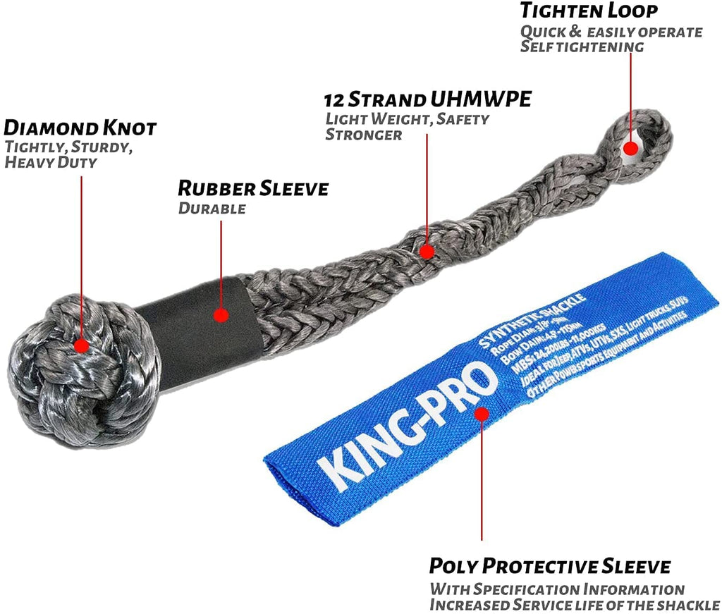King Pro SMALL Soft Shackle 11000kg 9mm x 400mm