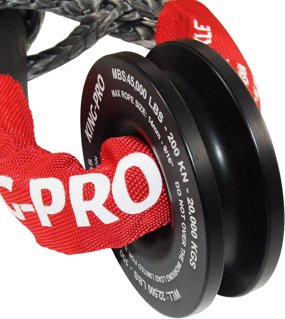 KING PRO Snatch Recovery Ring, 45000 lbs Winch Snatch Block Pulley Towing Ring,