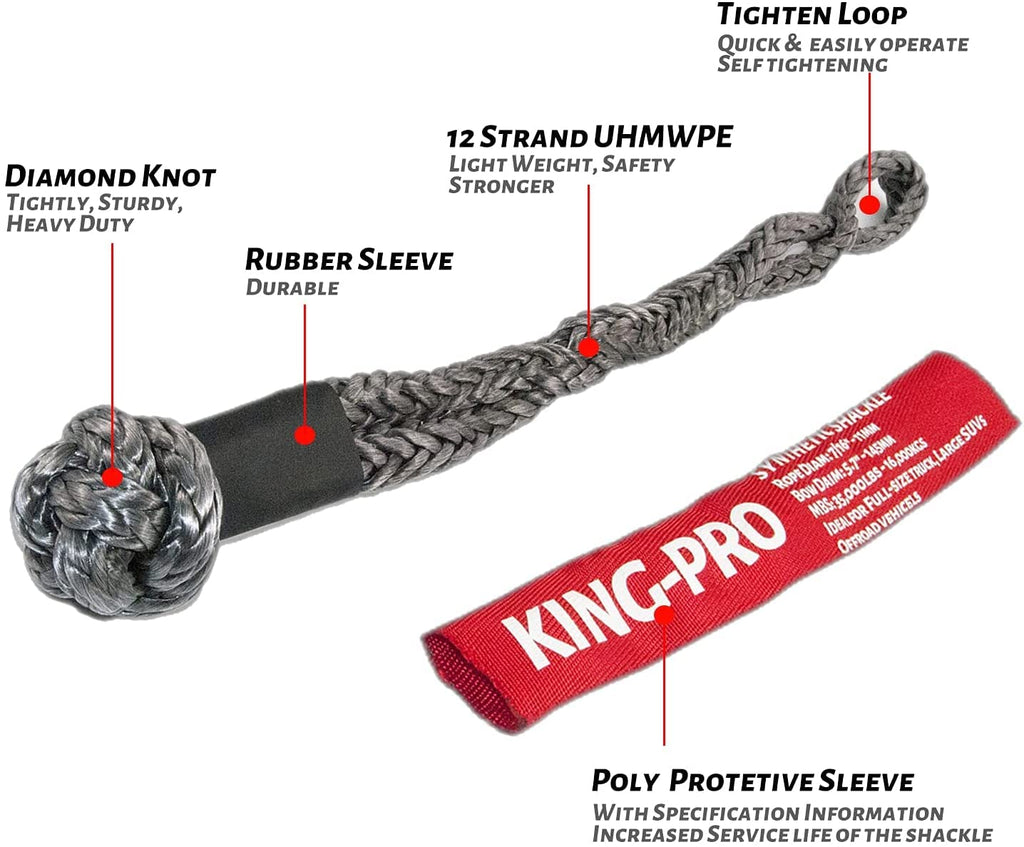 King Pro BIG Soft Shackle 16000kg 10mm x 500mm